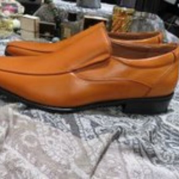 AMAPO Men's Square Toe Dress Shoes slip on Classic Business Men Oxfords 12 US - Picture 1 of 12